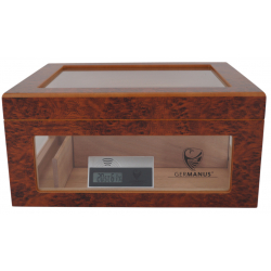 Humidor Chest with Windows on Side Brown 004