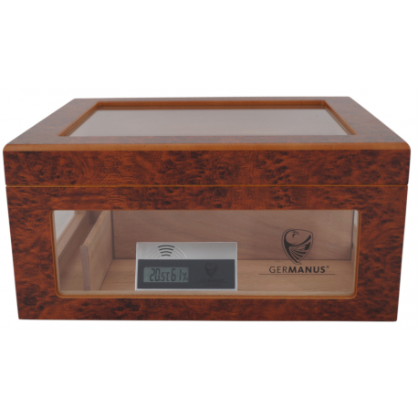 Humidor Truhe mit Sichtfenster braun 004