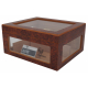 Humidor Chest with Windows on Side Brown 004