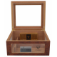 Humidor Chest with Windows on Side Brown 004