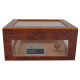 Humidor Chest with Windows on Side Brown 004