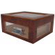 Humidor Chest with Windows on Side Brown 004