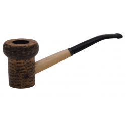 Original Missouri Quality Corncob Pipe - Shape: Dark Curl, Bent