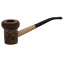 Original Missouri Qualitäts Corncob Pfeife - Shape: Dark Curl, Bent