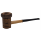 Original Missouri Qualitäts Corncob Pfeife - Shape: Dark Curl, Billiard