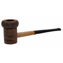 Original Missouri Qualitäts Corncob Pfeife - Shape: Dark Curl, Billiard