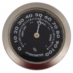 Hygrometer Replacement for Humidor 35mm, silver, black