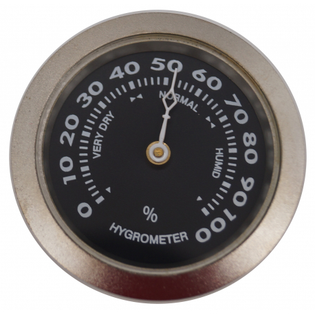 Hygrometer als Ersatz für Humidor 35 mm, silber, schwarz