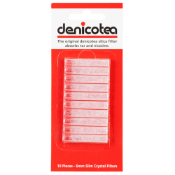 DENICOTEA Filter Slim for Cigarette / Cigarillo Holder, 10 pc