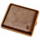 GERMANUS Cigarette Case Metal with Calf Leather Application - Made in Germany - Design Gold Leather