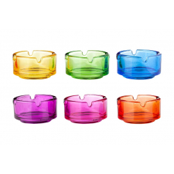 6 x Cigarette Ashtray made of Glass - Classic 3 Color