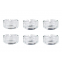 6 x Cigarette Ashtray made of Glass, small