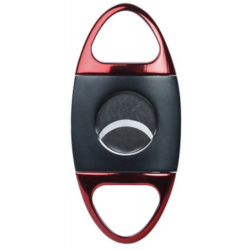 Ring 63 Quality Double Blade Cigar Cutter Black Red in Case