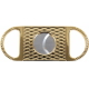 Ring 55 Quality Double Blade Cigar Cutter Gold Color Dark in Case