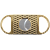 Ring 55 Quality Double Blade Cigar Cutter Gold Color Dark in Case