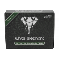 Elephant Charcoal 9mm Pipe Filters, 40 Filters