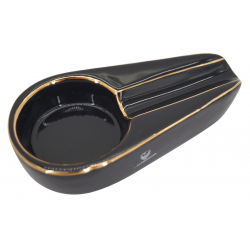 GERMANUS Cera Cigar Ashtray Black Gold