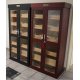 Zigarren Doppel Schrank Humidor mit GERMANUS Digital Hygrometer und GERMANUS Befeuchter