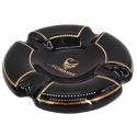 GERMANUS Cigar Ashtray Malta in Black Gold Design from Ceramic