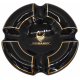 GERMANUS Cigar Ashtray in Black Gold Design from Ceramic