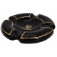GERMANUS Cigar Ashtray in Black Gold Design from Ceramic