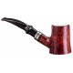 Pipe No. 17 with Meerschaum Inlay - self standing - Made in Italy