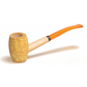 Original Missouri Qualitäts Corncob Pfeife - Shape: Huck Finn Mizzou - Long Feather Glatt, Bent