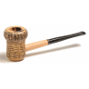 Original Missouri Quality Corncob Pipe - Shape: Dark Curl, Billiard