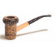 Original Missouri Quality Corncob Pipe - Shape: Dark Curl, Billiard